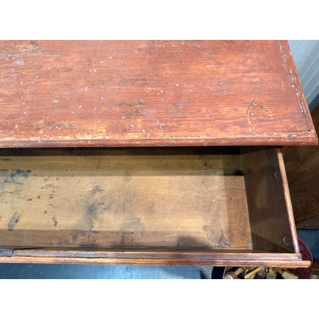 Wood Late 19th Century Large Pine Chest of Drawers With Orignal Paint For Sale - Image 7 of 10