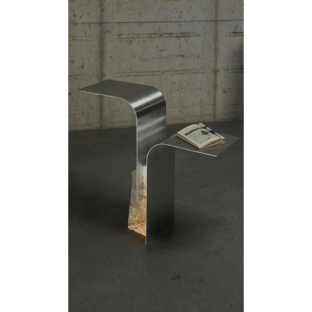 Tau Coffee Table in Raw Aluminum & Aurisina Marble by D´ARK Atelier For Sale - Image 12 of 18
