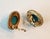 Mid-Century Modern 1970s Les Bernard Turquoise Cabochon and Gold Earrings, A Pair For Sale - Image 3 of 5