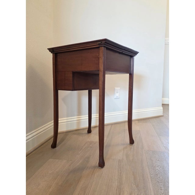 English Antique Metamorphic Mechanical Pop-Up Ladies Correspondence Table Work Stand For Sale - Image 4 of 12