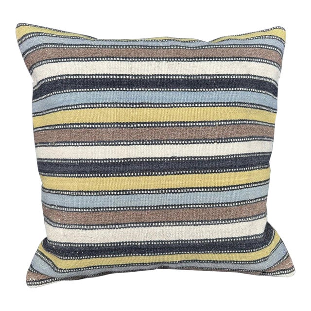 Turkish Hemp Pillow Cushion Natural Beige Brown Cushion Cover 20"x20" For Sale