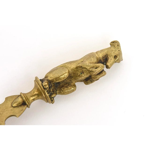 1950s Vintage Brass Dachslund Letter Opener For Sale - Image 5 of 9
