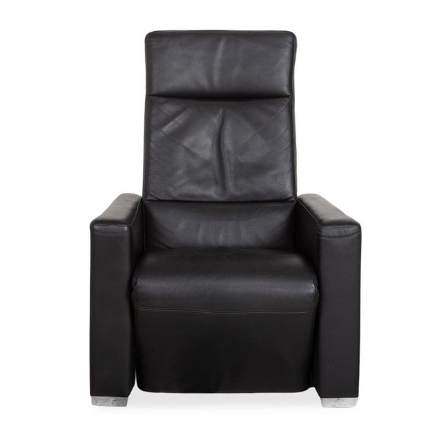 Shane Lounge Chair in Black Leather from Brühl For Sale - Image 16 of 17