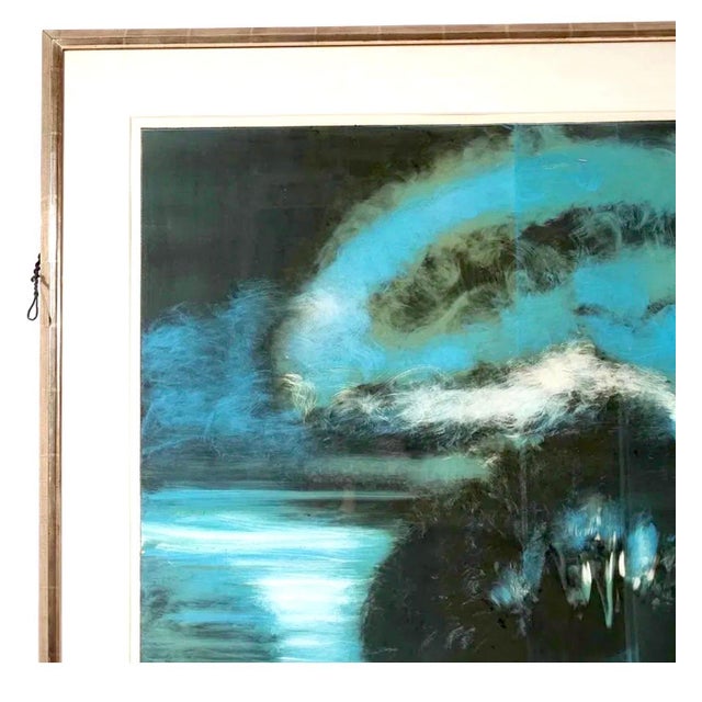 Printmaking Materials Michael Mazur, Large American Modernist Monotype Michael Mazur The Lake Expressionist Landscape, 1985 For Sale - Image 7 of 9