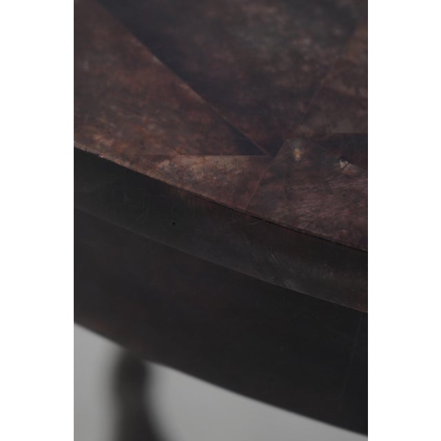 Ethan Allen Regency Style Faux Tessallated Horn Table For Sale In Philadelphia - Image 6 of 14