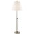 Traditional Suzanne Kasler by Visual Comfort Signature Wyatt Accent Lamp in Polished Nickel with Linen Shade For Sale - Image 3 of 3