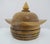 Mid-Century Modern Vintage 1976 Hand Turned Wood Geometric Circular Box With Dome Lid For Sale - Image 3 of 10