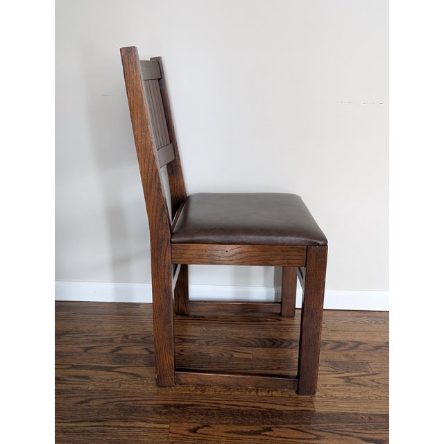 1980s Dixie Furniture Company Campaigner Desk Chair For Sale In New York - Image 6 of 10
