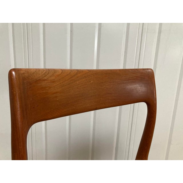 Danish Teak Model 77 Dining Papercord Chairs by Niels Otto (N. O.) Møller for J.L. Møllers, 1970s, Set of 6 For Sale - Image 11 of 18