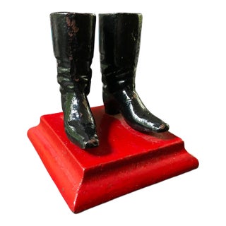 19th Century English Iron Riding Boot Match Strike For Sale
