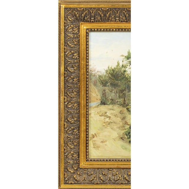 River Landscape, Oil Painting on Platex For Sale - Image 5 of 8