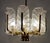 Scandinavian Brass and Ice Glass 8-Light Chandelier by Carl Fagerlund for JSB, 1960s For Sale - Image 10 of 12