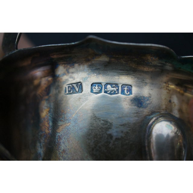 Antique 1936 Edward Viner Sterling Silver Gravy Sauce Boats & Ladles Box Set- 4 Pieces For Sale - Image 12 of 12