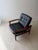 Scandinavian Armchair in Teak and Black Leather, 1960s For Sale - Image 12 of 13