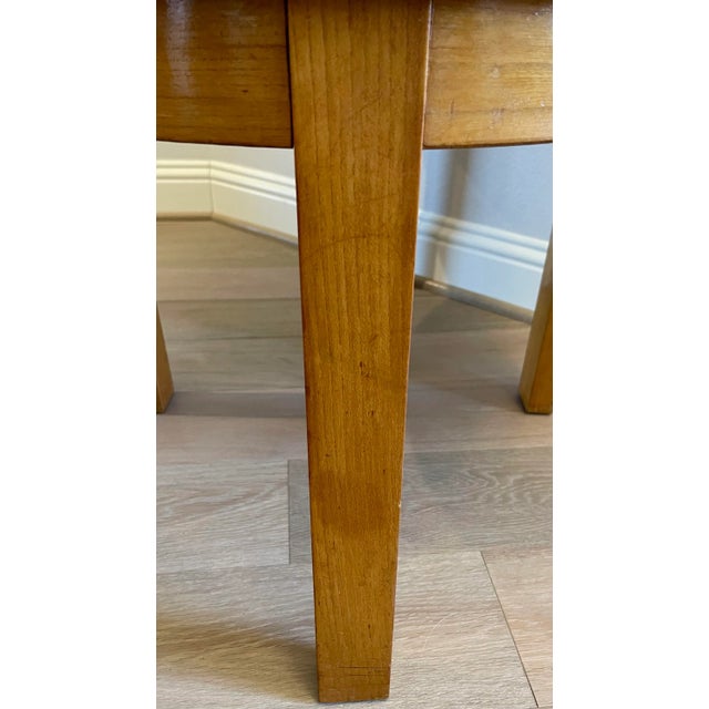 Yellow Mid-Century German Biedermeier Style Light Wood Marquetry Coffee Table For Sale - Image 8 of 11