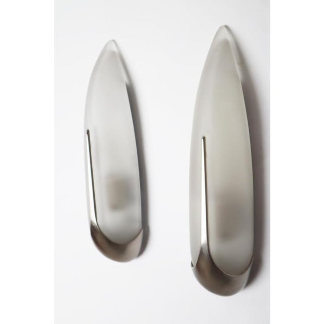 Metal Glass Sconces with Metal Bases from Kolarz Leuchten, 1980s, Set of 2 For Sale - Image 7 of 16