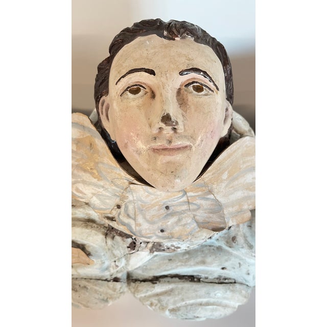 Vintage Wood Carved Santos Cherub Angels For Sale - Image 4 of 12