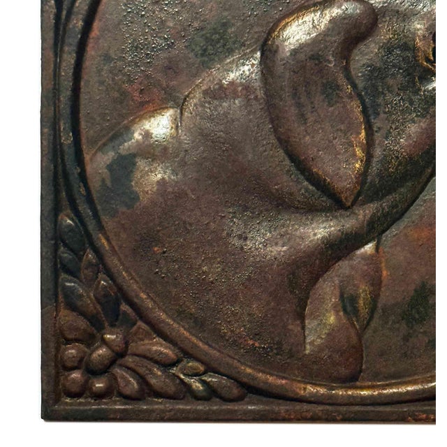 Mid 20th Century Vintage Iron Plaque of a Hunting Dog For Sale - Image 5 of 7