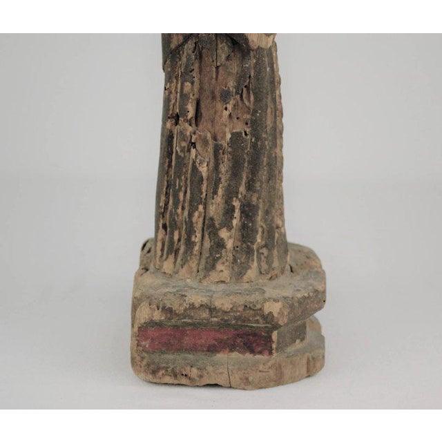 A very nice primitive St. Anthony santos Circa: 19th century, Mexico Height: 12-1/2"h