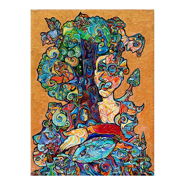 Alexander Arshansky Cubist Painting "Saving Alice" 2023 For Sale