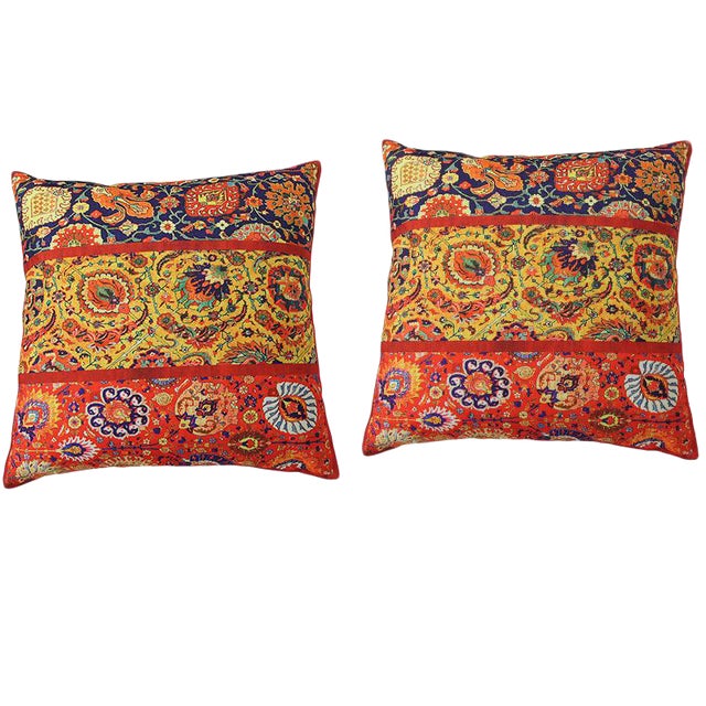 Pair of Traditional Persian Decorative Accent Pillows Chairish