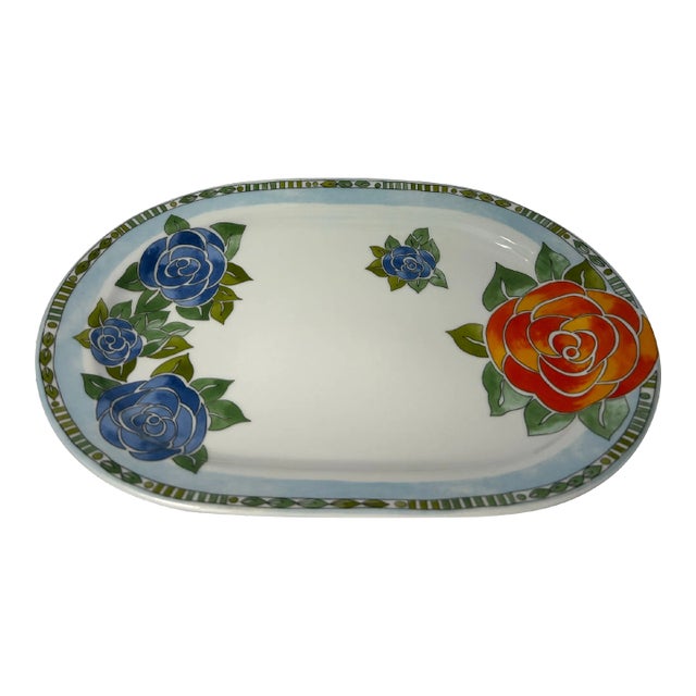 1980s Dansk Danika Ceramic Oval Tray For Sale
