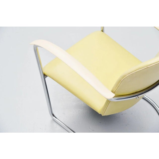 Metal Lounge Chairs Model 414 Th by Wh Gispen for Delft, 1961, Set of 2 For Sale - Image 7 of 9
