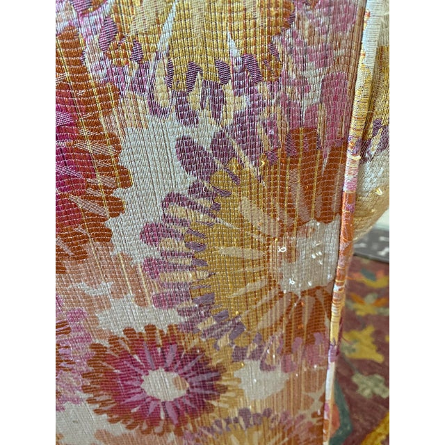 Custom English Rolled-Arm Club Chair in Barrow "Capstan Azalea" Floral Fabric For Sale - Image 10 of 10