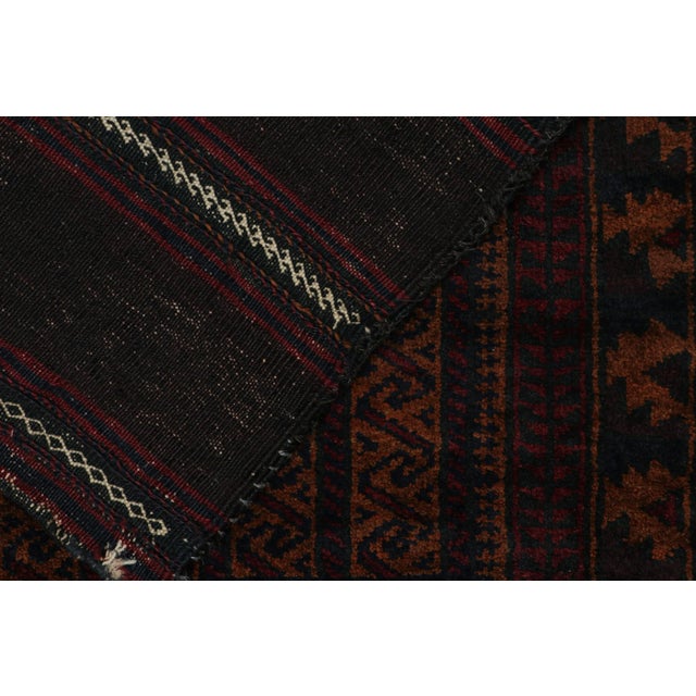 Textile Rug & Kilim’s Baluch Tribal Rug With Burgundy and Brown Geometric Patterns For Sale - Image 7 of 7
