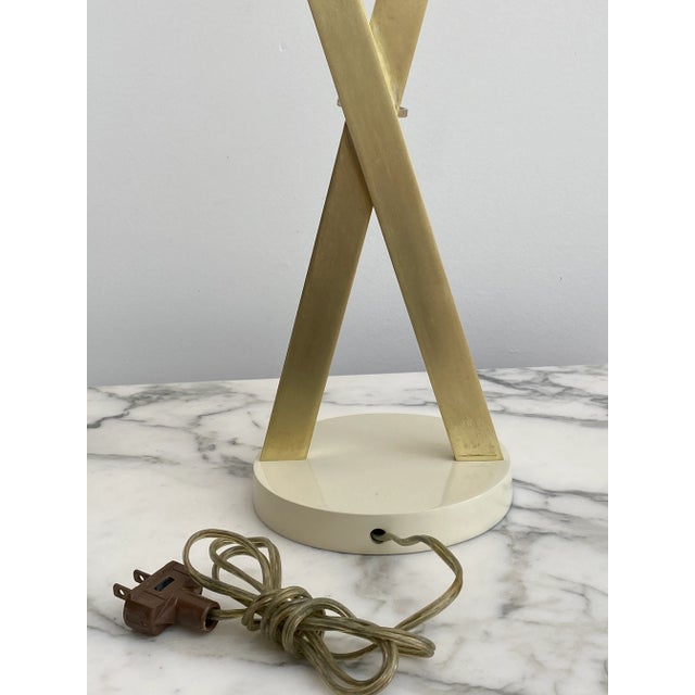 Brass 1960’s X-Base Table Lamp by Laurel For Sale - Image 8 of 13