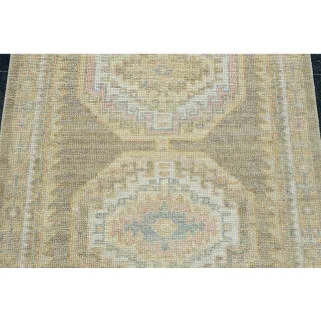 Turkish Oushak Runner Rug 3'1" x 7'5" #17500 For Sale - Image 4 of 8