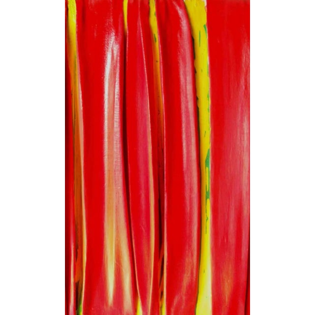 Contemporary Giuseppe Zumbolo, Red and Yellow Composition, Original Acrylic on Canvas, 2021 For Sale - Image 3 of 4