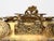 Brass Vintage Ornate Baroque Revival Cast Brass Double Inkwell Desk Set With Porcelain Liners For Sale - Image 8 of 17