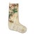 Botanical Branch Vintage Kilim Christmas Stocking, Cream Wool With Floral Motif, 12.2 X 17.7 in – One of a Kind Decor For Sale