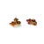 Exude sophistication and elegance with these Estate 18K Yellow Gold Ruby and Diamond Earrings . Each earring features four...