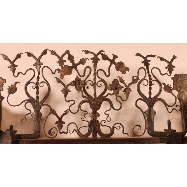 Early 19th Century Sicilian Cart Axle in Wood and Wrought Iron For Sale - Image 5 of 14