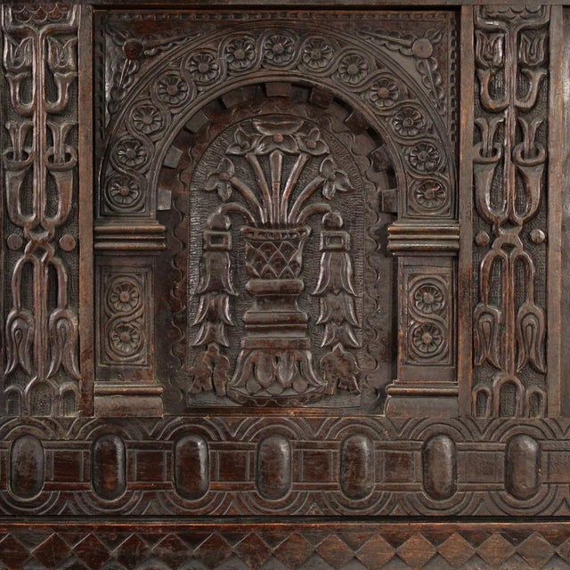 Carved Wooden Cabinet, 1950s For Sale - Image 10 of 13