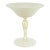 Vintage Murano Gold Flecks White Bubbles Italian Art Glass Martini Shape Compote Bowl, Barbini Salviati For Sale