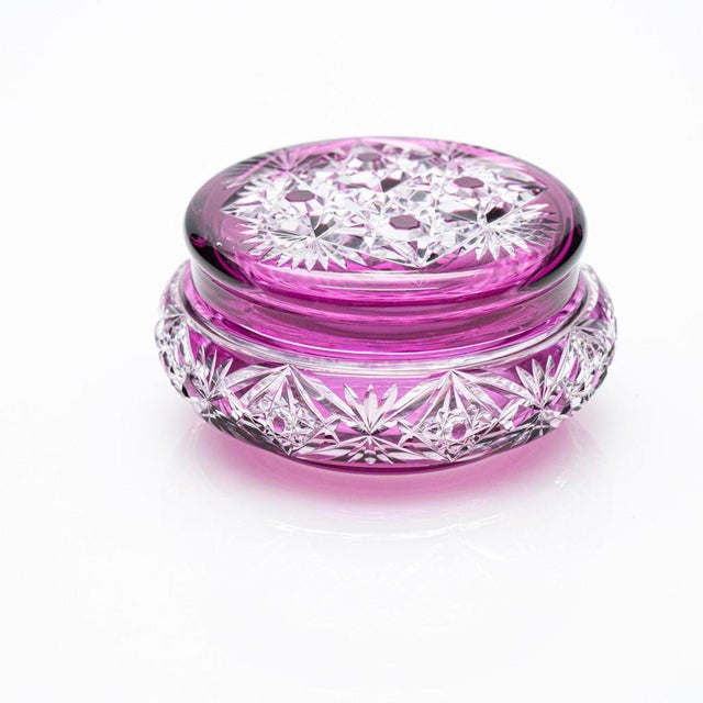 Baccarat Candy Jar in Violet Purple Crystal, 1940 For Sale - Image 9 of 12