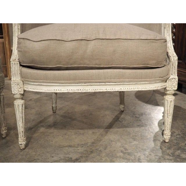 Pair of Antique French Painted Directoire Style Armchairs, Circa 1900 For Sale - Image 4 of 12