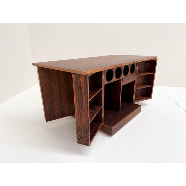 Vintage Wooden Cube Bar Cabinet by Torbjørn Afdal for Bruksbo, 1960s For Sale - Image 13 of 18