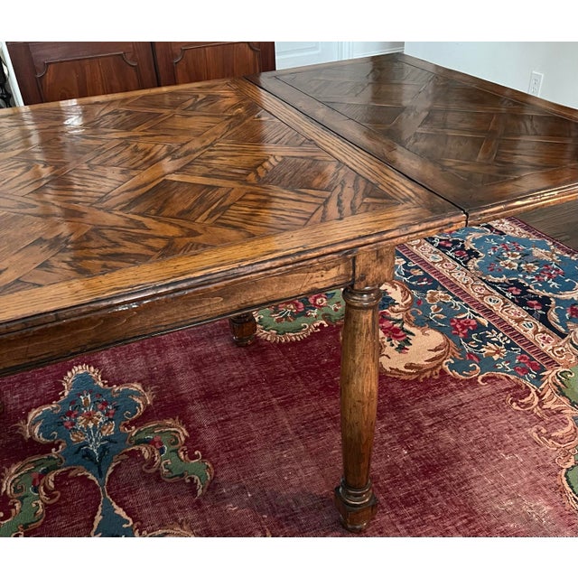 1980’s Guy Chaddock English Card Dining Table W/ 2 Leaves For Sale - Image 9 of 11