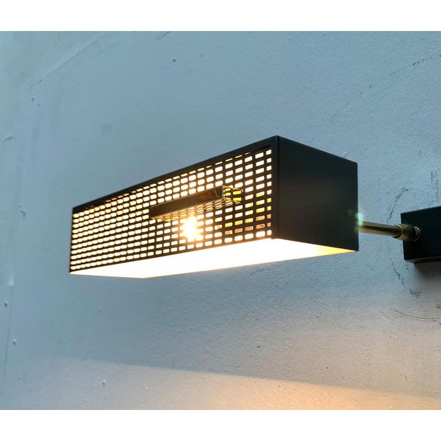 Mid-Century German Minimalist Perforated Wall Lamp, 1960s For Sale - Image 9 of 18