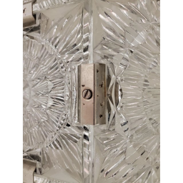 Mid-Century Frosted Glass Square Flush Mount Ceiling Lights For Sale - Image 9 of 12