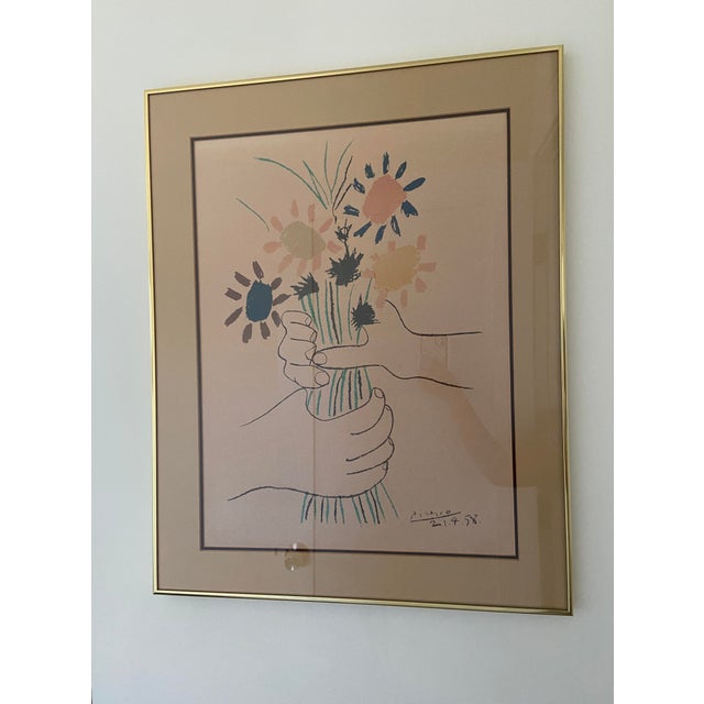 Modern 1980s After Pablo Picasso Lithograph, Framed For Sale - Image 3 of 3