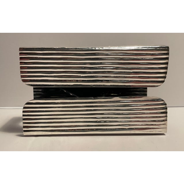 1970s Silverplate Large Matchbox Cover, Monogrammed C For Sale - Image 6 of 6