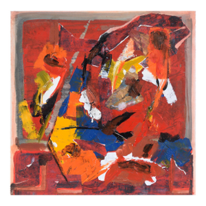 Abstract Expressionist Collage in Acrylic on Paper by Ricardo De Silva