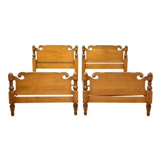 Solid Maple Twin Beds - a Pair For Sale