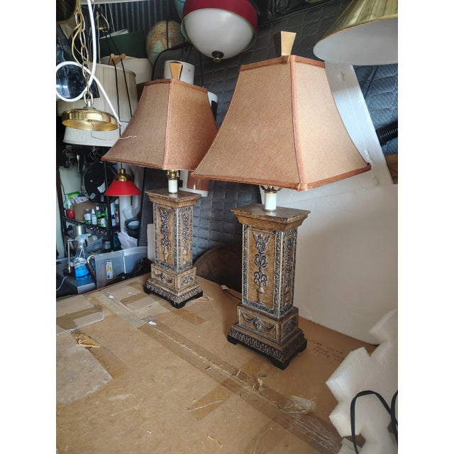These table lamps by Uttermost are high quality they are highlighted with a gold leaf finish ,and are very heavy which is...