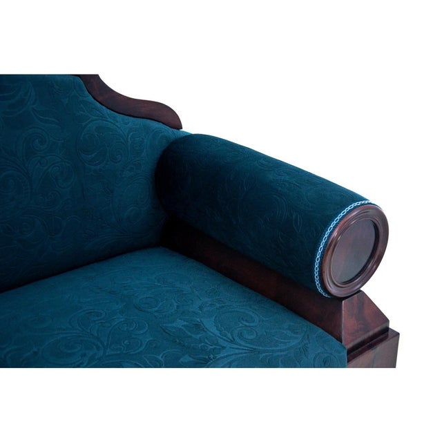 Antique Sofa in Fabric and Walnut, 1870 For Sale - Image 4 of 10